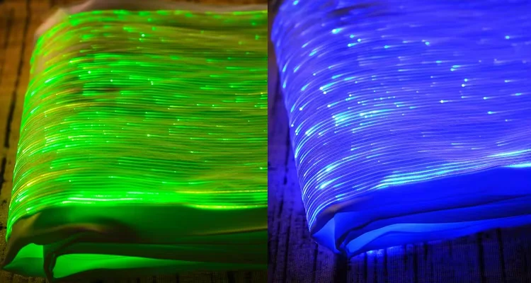 LED Fiber Optic Clothing Textile Fiber Optic Fabric for Luminous Clothing USB Style Control 140cm*100cm (4.59ft*3.28ft)