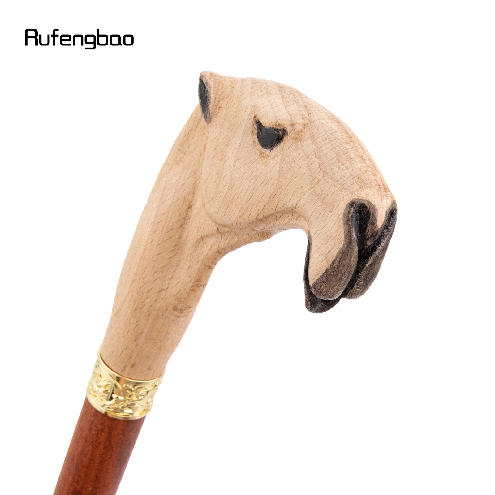 Yellow Red Camel Wooden Fashion Stick Decorative Vampire Cospaly Party Wood Cane Mace Wand Crosier 94cm Performance Stage Cane