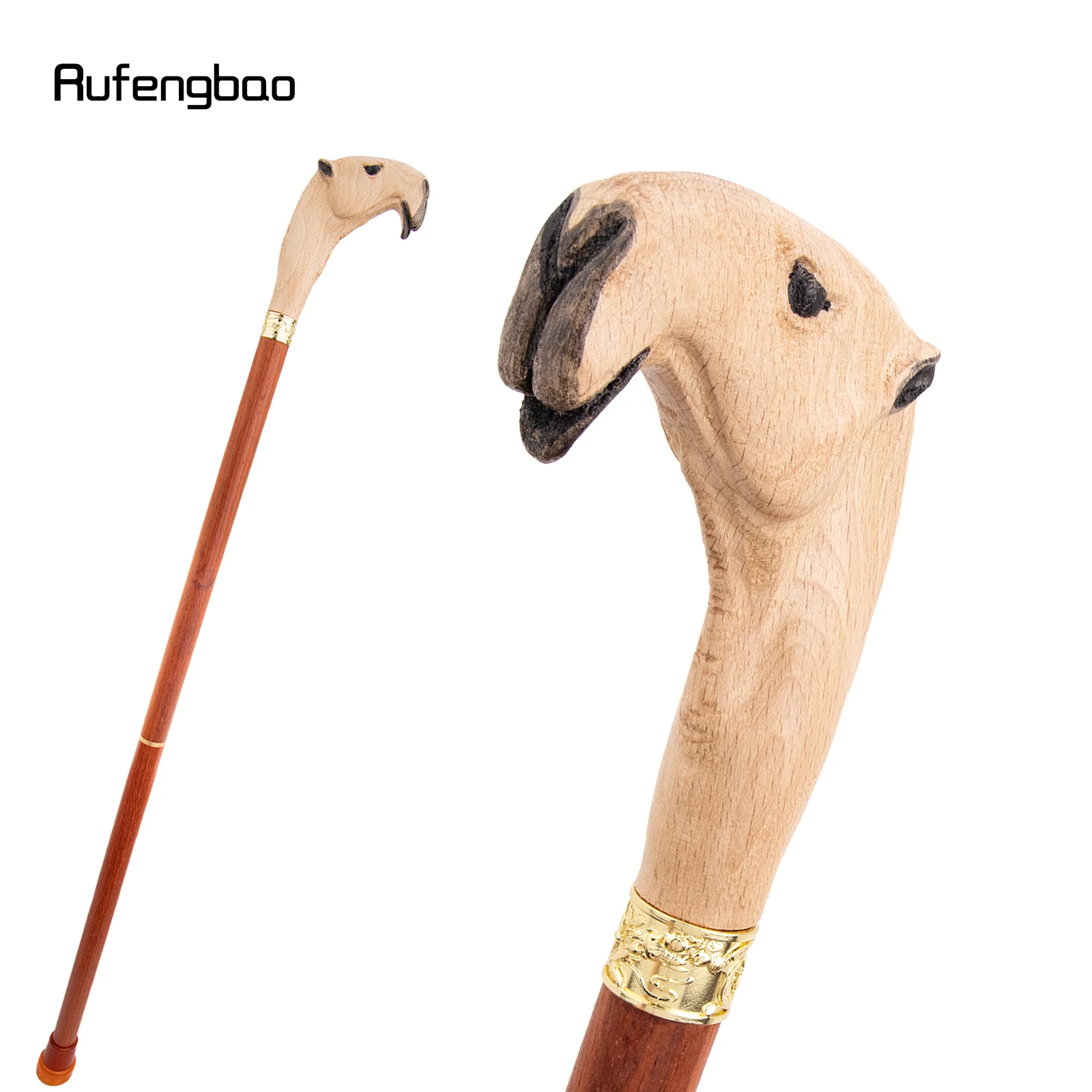 Yellow Red Camel Wooden Fashion Stick Decorative Vampire Cospaly Party Wood Cane Mace Wand Crosier 94cm Performance Stage Cane