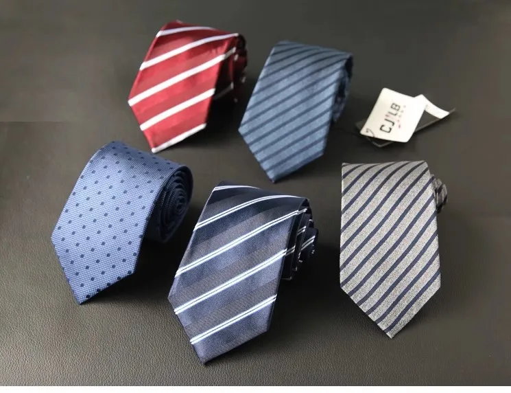 High Quality 100% Silk Striped Checkered Pattern Tie For Men's Business Banquet Shirt Accessories 8CM Wide Real Silk Necktie