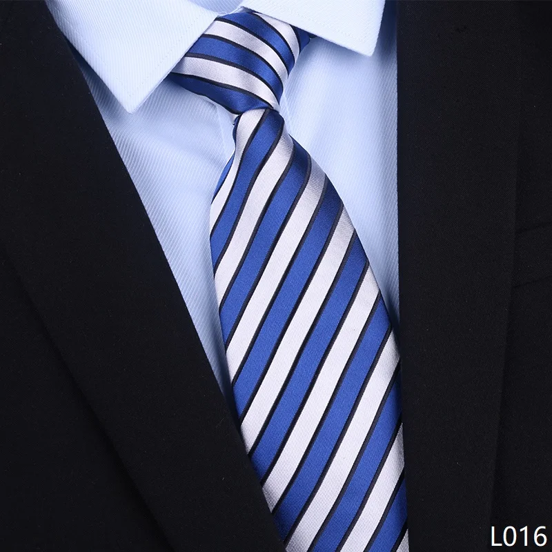 High Quality 100% Real Silk Tie For Men's Business Banquet Formal Shirt Accessories With Fashionable Striped Pattern 8CM Necktie
