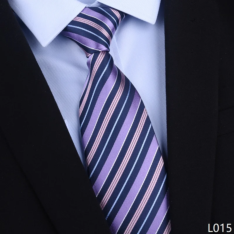 High Quality 100% Real Silk Tie For Men's Business Banquet Formal Shirt Accessories With Fashionable Striped Pattern 8CM Necktie
