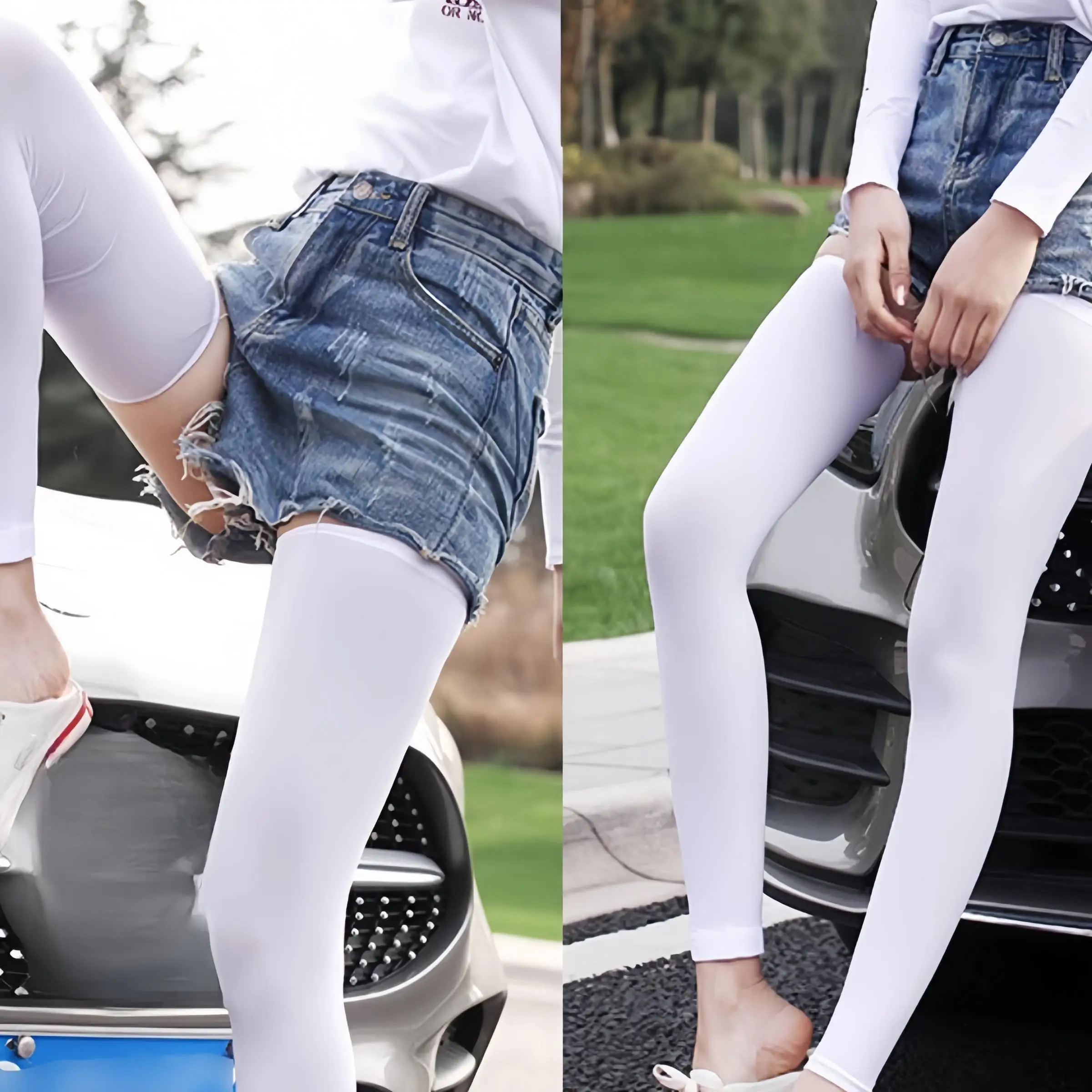 Male and female sunshade leg covers, suitable for cycling and driving, used for outdoor activities