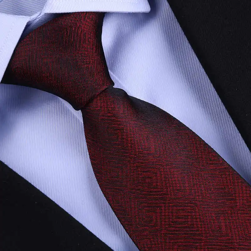 Top Quality 100% Real Silk Tie Men's Formal Shirt Accessories For Business Banquets Professional Black Blue Stripes 8CM Necktie