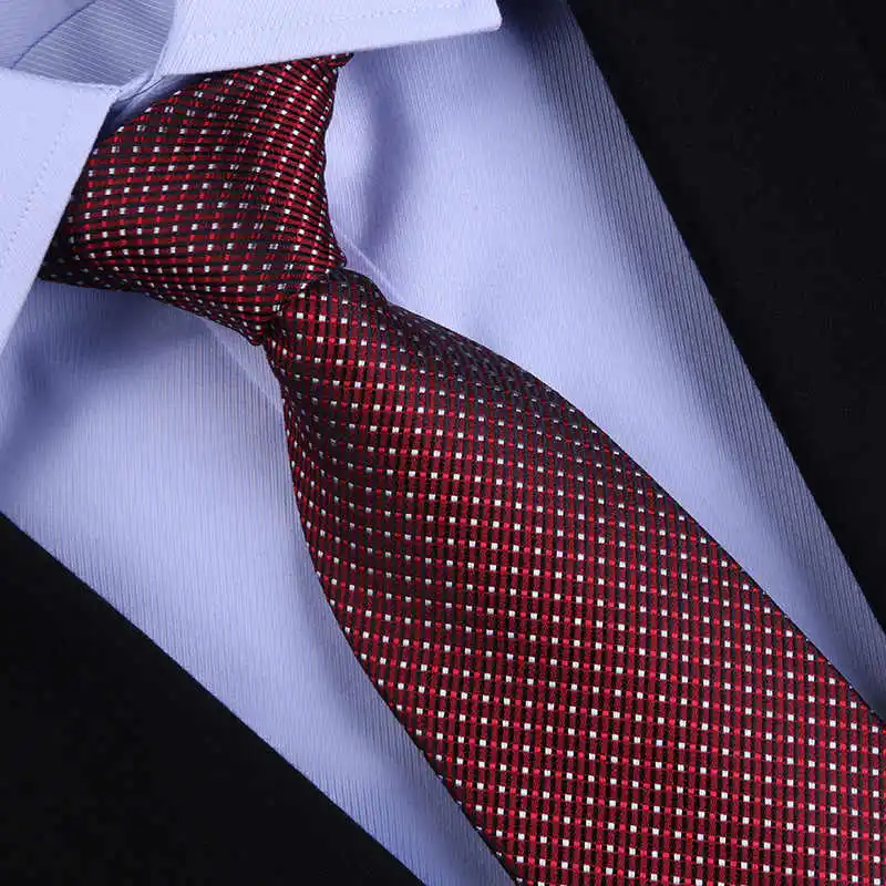 Top Quality 100% Real Silk Tie Men's Formal Shirt Accessories For Business Banquets Professional Black Blue Stripes 8CM Necktie