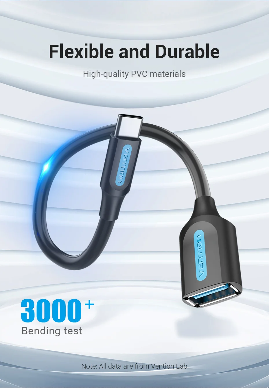 Vention OTG C Type Adapter OTG Cable Type C to USB A 3.0 2.0 Female Cable Adapter for MacBook Pro Xiaomi Mi 9 Type-C Converter