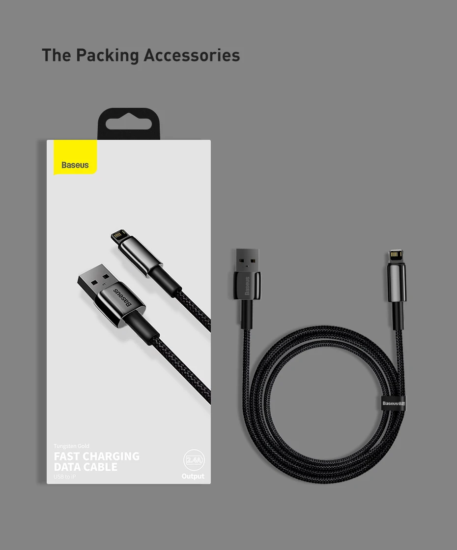 Baseus 2.4A USB Cable For iPhone 14 13 Pro Max XR Xs Cable Fast Charging Cable for iPhone 12 Charger USB Data Line