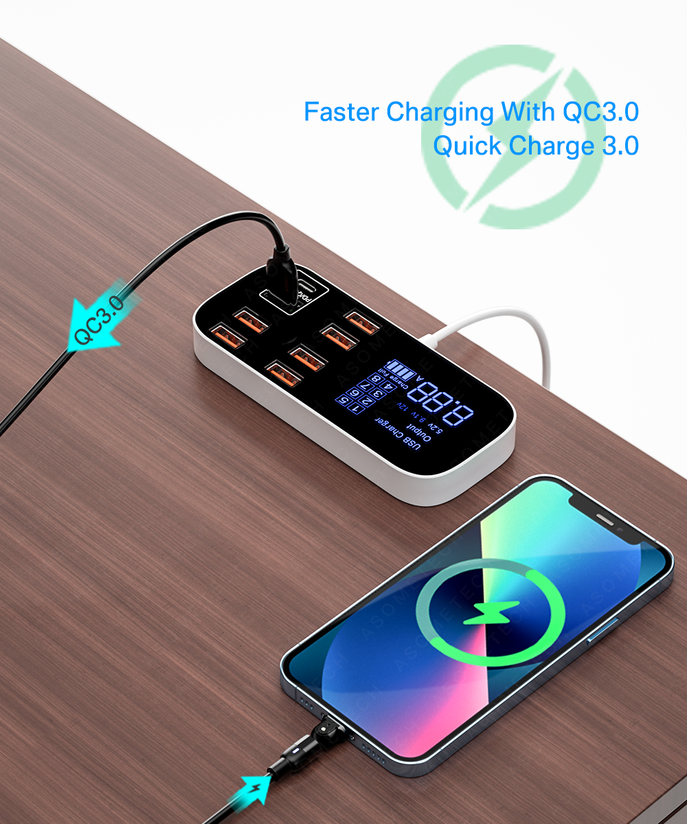Quick Charge USB Charger HUB Tablet Portable Travel Mobile Phone Charger Adapter Fast Charger For iPhone xiaomi huawei samsung