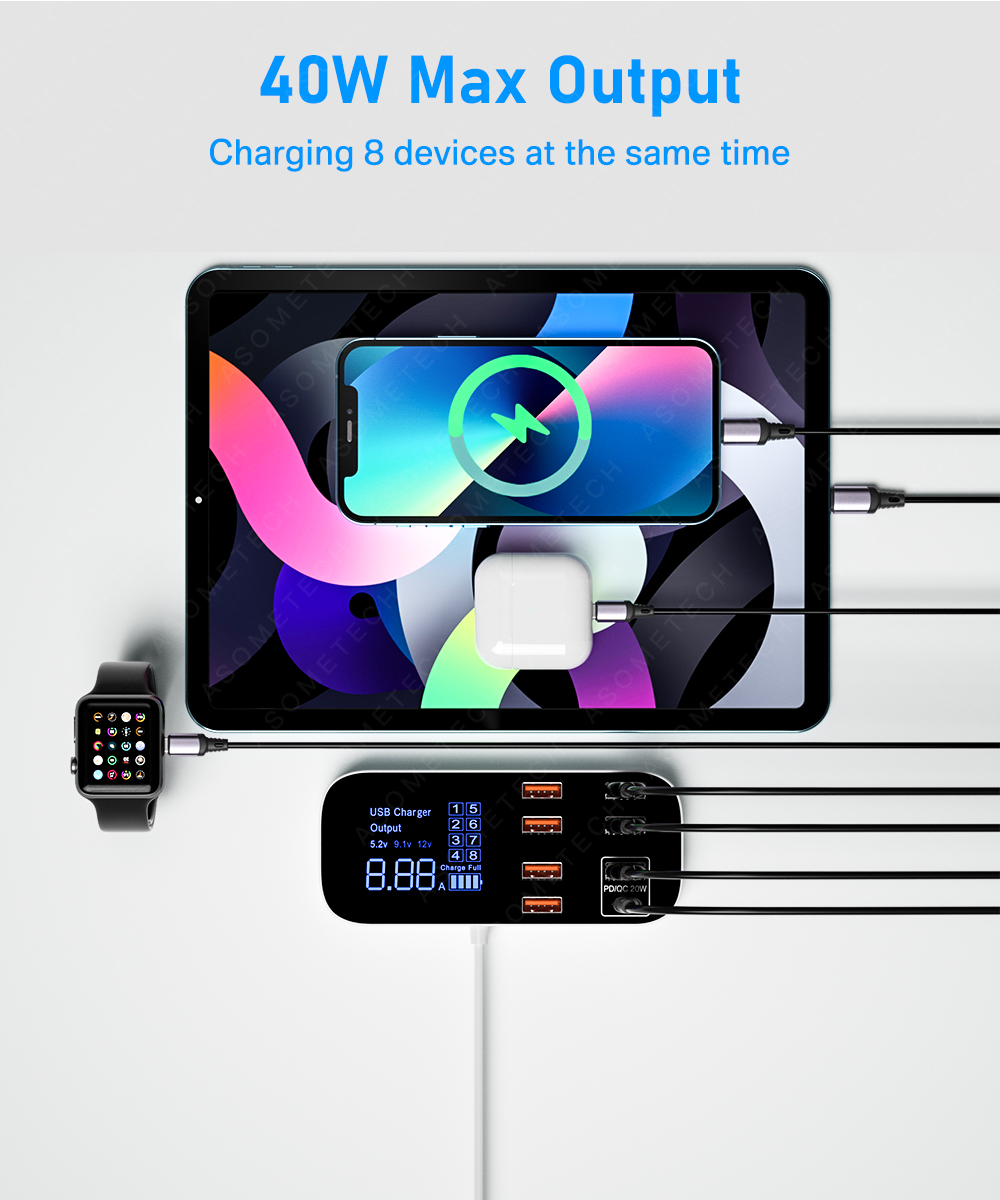 Quick Charge USB Charger HUB Tablet Portable Travel Mobile Phone Charger Adapter Fast Charger For iPhone xiaomi huawei samsung
