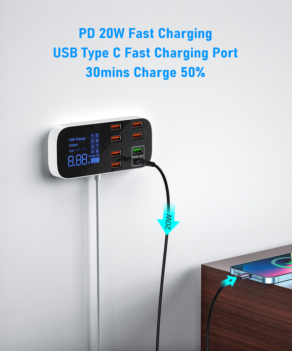 Quick Charge USB Charger HUB Tablet Portable Travel Mobile Phone Charger Adapter Fast Charger For iPhone xiaomi huawei samsung