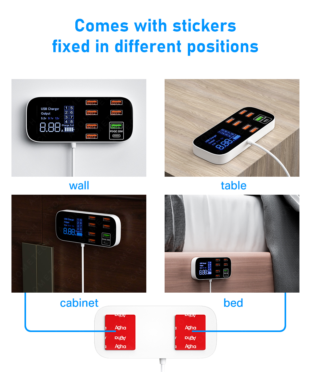 Quick Charge USB Charger HUB Tablet Portable Travel Mobile Phone Charger Adapter Fast Charger For iPhone xiaomi huawei samsung