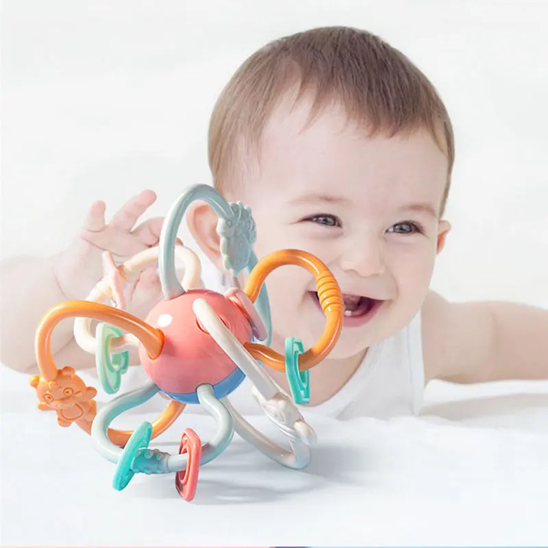 Baby Toys 1 to 2 Years Musical Rainstick Baby Teether Newborn Toys Accessories Soft Sensory Hammer Game For Baby 6 12 Months