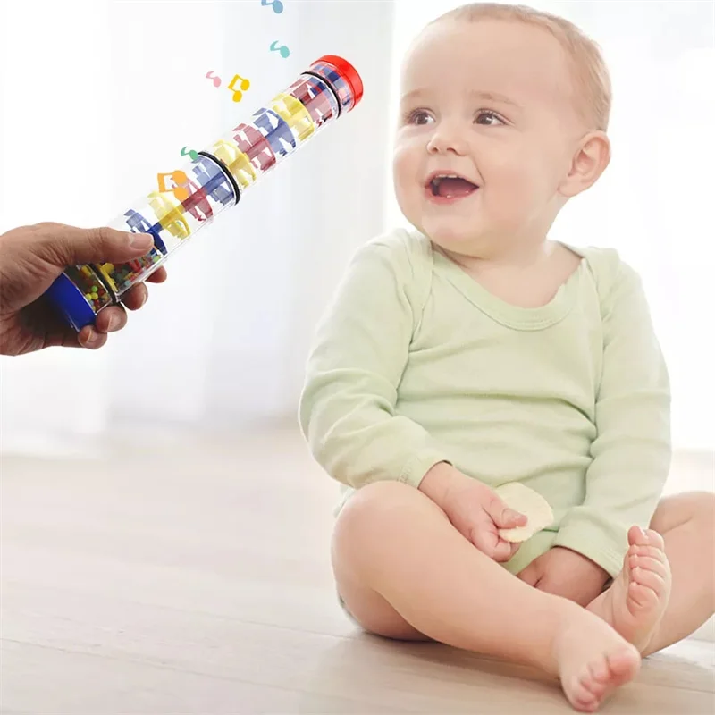 Baby Toys 1 to 2 Years Musical Rainstick Baby Teether Newborn Toys Accessories Soft Sensory Hammer Game For Baby 6 12 Months