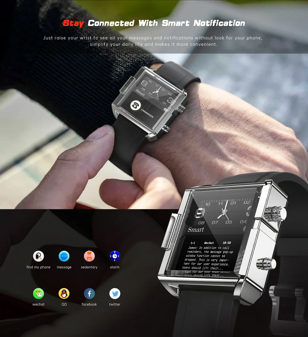 T9 Hybrid Smart Watch Japanese Movement Heart Rate Bluetooth Activity Tracker Smartwatch Dualtime For IOS Android PK WITHING