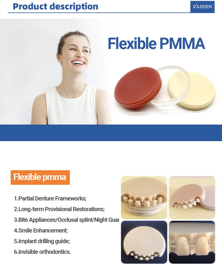 98*20mm Monolayer PMMA Disc Dental Lab Material Resin Disk CAD CAM Block