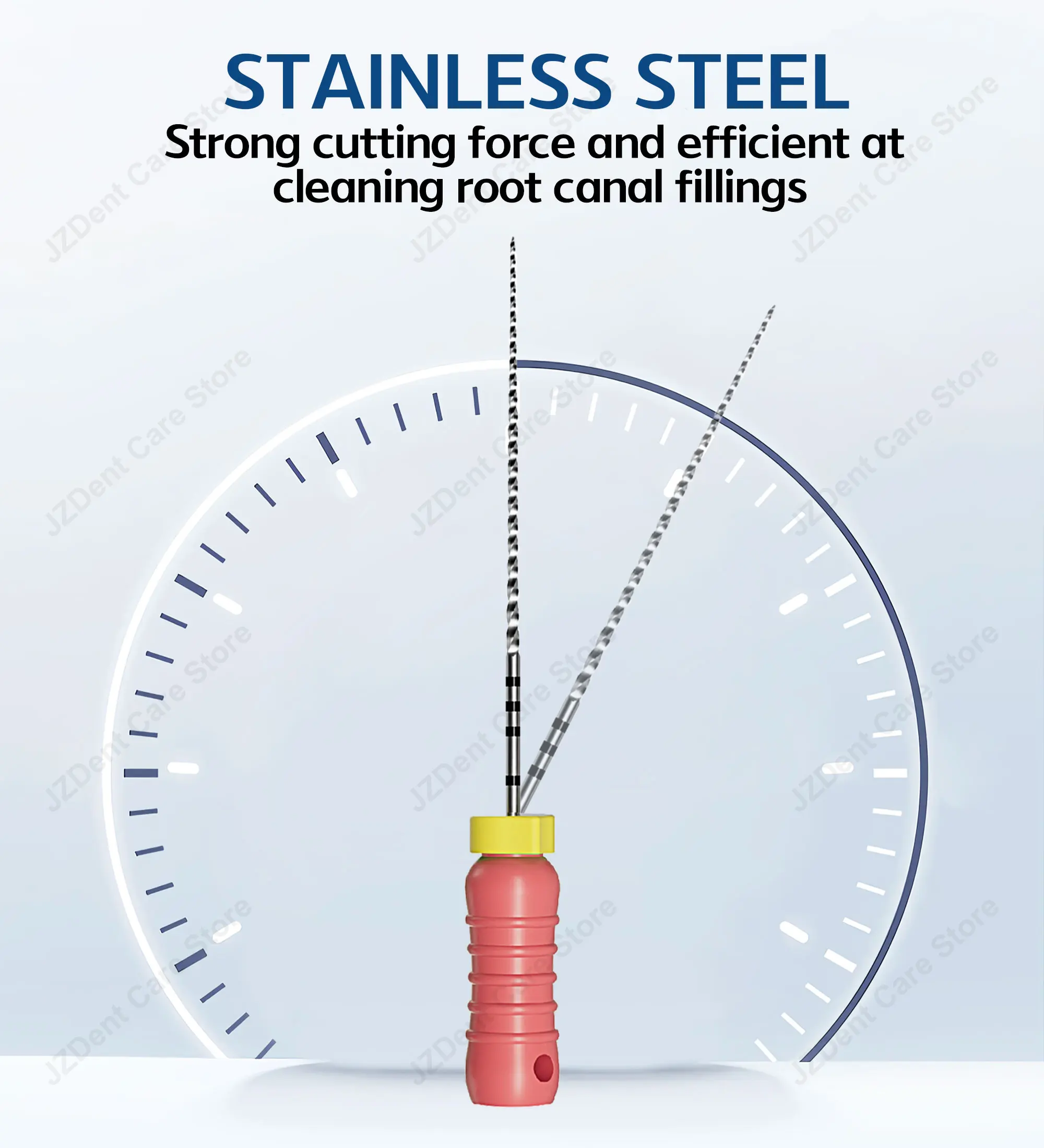 Twoendo Dental 25mm Endodontic 2 Boxes Stainless Steel C+ File Hand Use Endo Files Optional Sizes Used For Root Cleaning