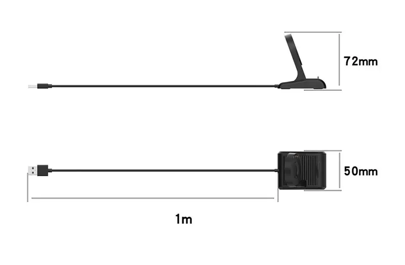 Charging Cradle Dock For TicWatch Pro 5 E3 Pro 3 GPS Charger Cable Stand For Ticwatch ProX Pro3 LTE USB Magnetic Adapter 100mm
