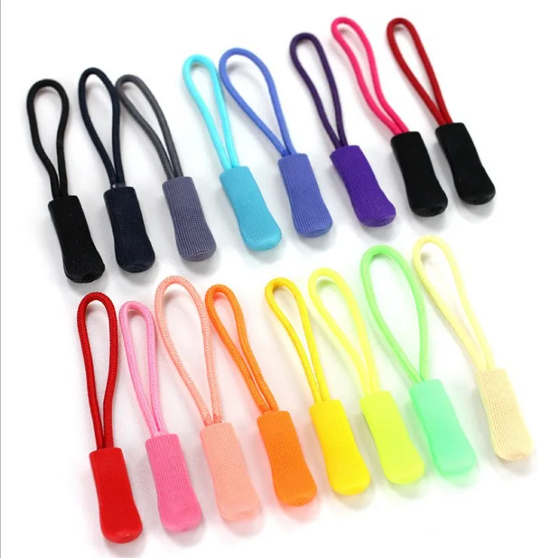 10pcs Replacement Clip Broken Buckle Zipper Pull Puller End Fit Rope Tag Fixer Zip Cord Tab Travel Bag Suitcase Tent Backpack