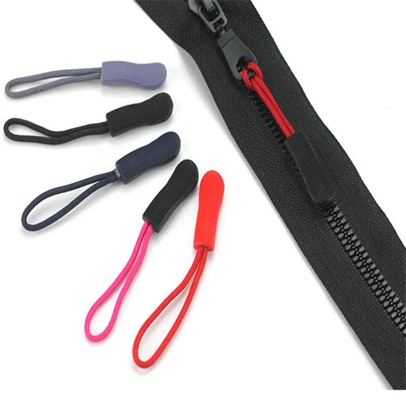 10pcs Replacement Clip Broken Buckle Zipper Pull Puller End Fit Rope Tag Fixer Zip Cord Tab Travel Bag Suitcase Tent Backpack