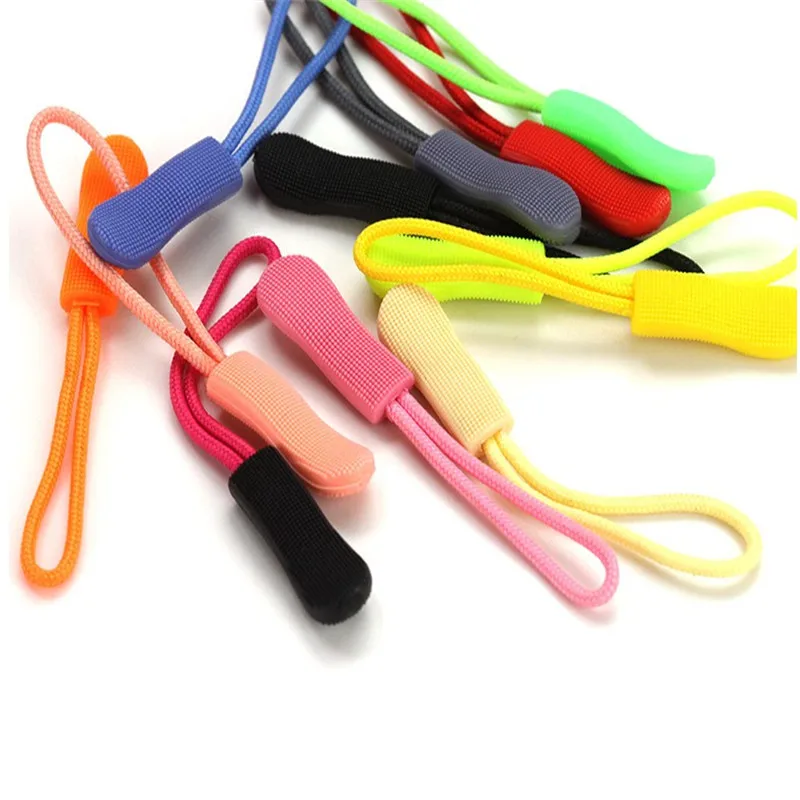 10pcs Replacement Clip Broken Buckle Zipper Pull Puller End Fit Rope Tag Fixer Zip Cord Tab Travel Bag Suitcase Tent Backpack