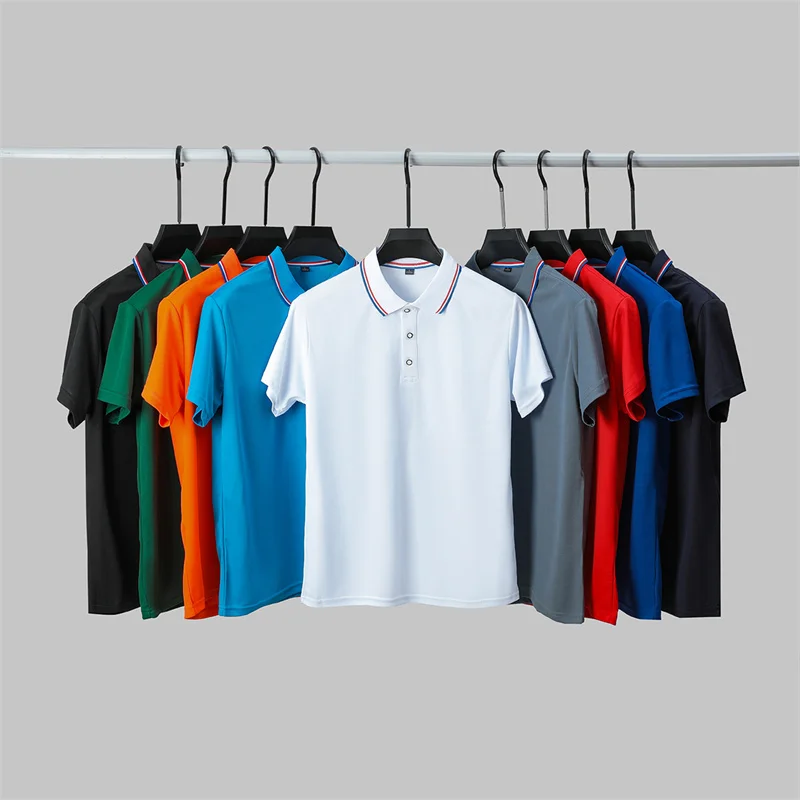 2026 New Men's Casual Solid Color Short Sleeved Polo Shirt Summer Fashionable and Comfortable Versatile Top