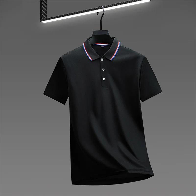 2026 New Men's Casual Solid Color Short Sleeved Polo Shirt Summer Fashionable and Comfortable Versatile Top