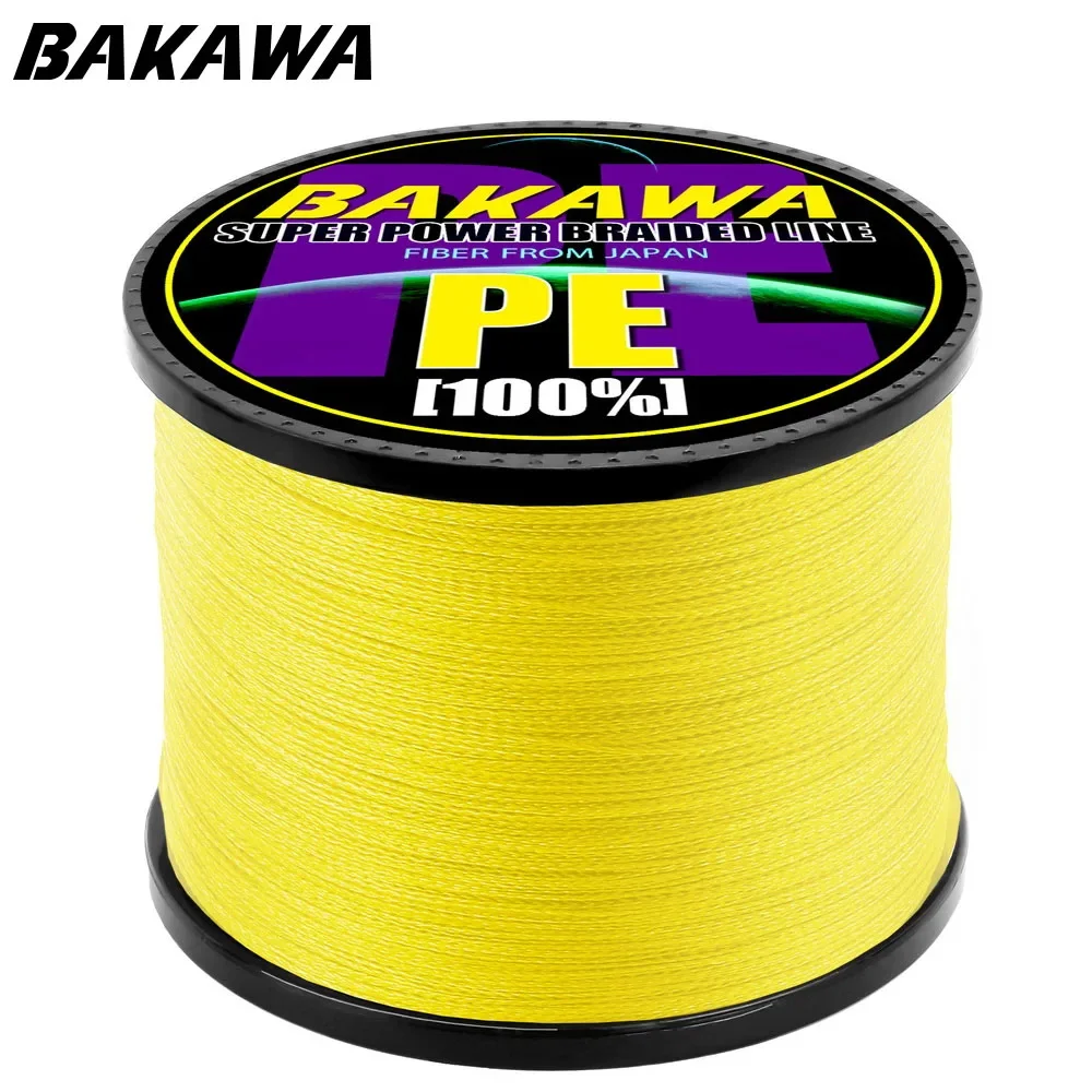 BAKAWA 4 Strands Braided Fishing Lines Multifilament Pesca 100M 300M 500M 1000M Carp Wire Japan Abrasion Resistant Pe Line