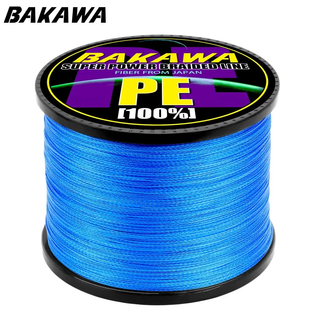 BAKAWA 4 Strands Braided Fishing Lines Multifilament Pesca 100M 300M 500M 1000M Carp Wire Japan Abrasion Resistant Pe Line