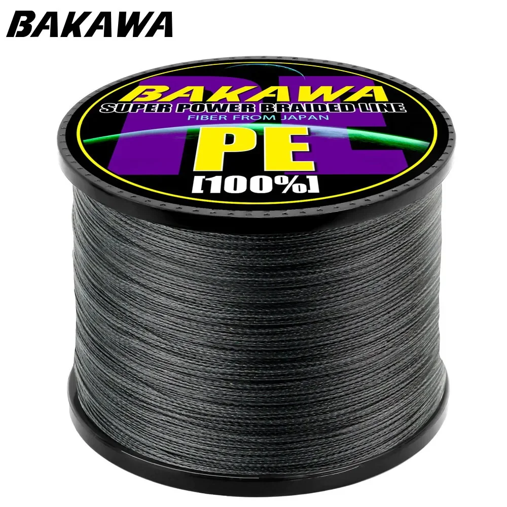 BAKAWA 4 Strands Braided Fishing Lines Multifilament Pesca 100M 300M 500M 1000M Carp Wire Japan Abrasion Resistant Pe Line