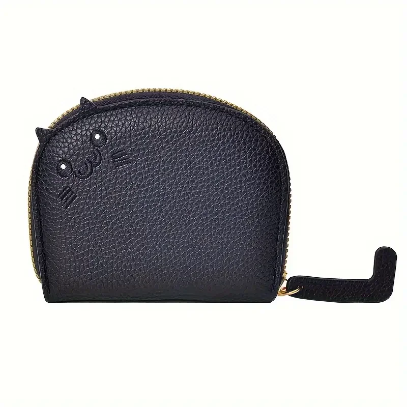 Cartoon Cat Shaped Design Wallet Women's Multi-Card Slots Holder Cute Fashion Faux Leather Coin Purse Creative ID Card Holder