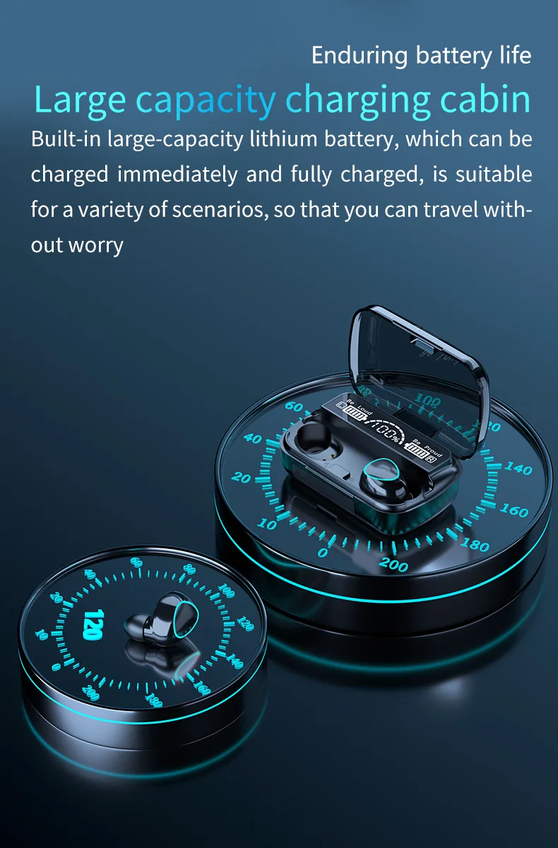 New Arrival M10 Earphone Wireless Headset High Quality Perfect Sound Earbuds Sports Game Music BT Headphone with Power Bank