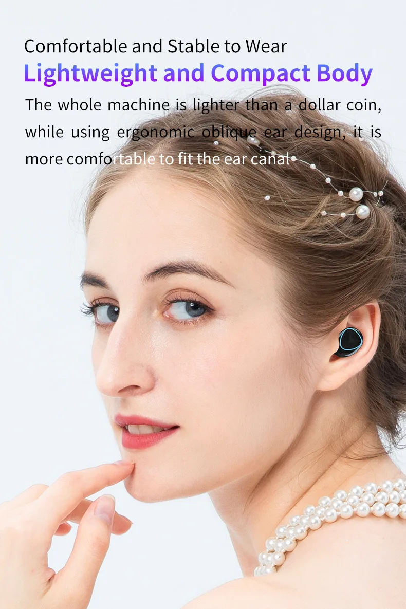 New Arrival M10 Earphone Wireless Headset High Quality Perfect Sound Earbuds Sports Game Music BT Headphone with Power Bank