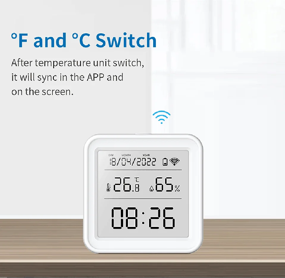 Tuya WiFi Zigbee Temperature Humidity Sensor APP Remote Monitor For Smart Home Var SmartLife Workwith Alexa Google Assistant