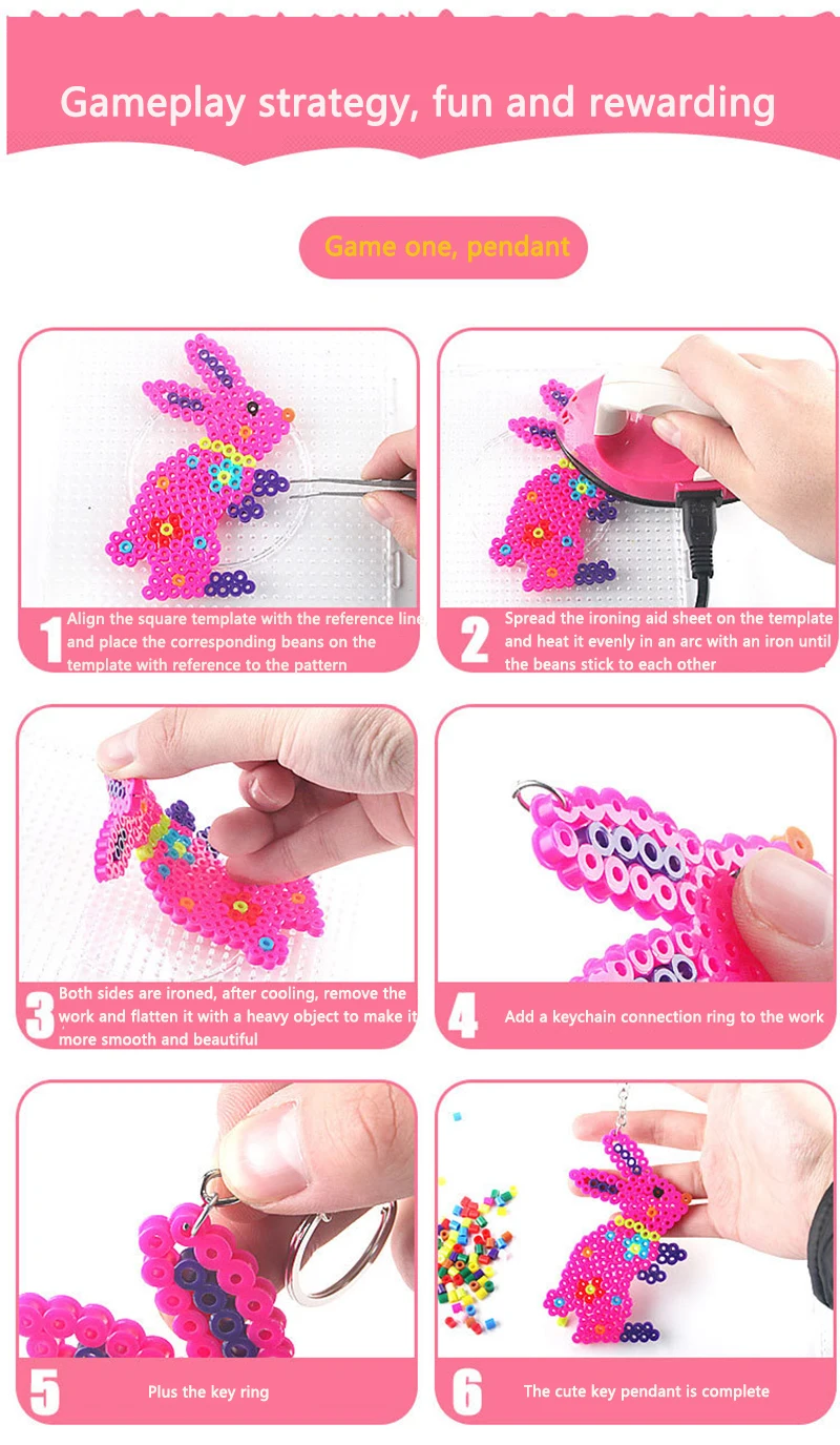 2.6mm Mini Beads 2000PCS 72colors Fuse Beads for Kids Gift Hama Beads Diy Puzzles Iron Beads High Quality