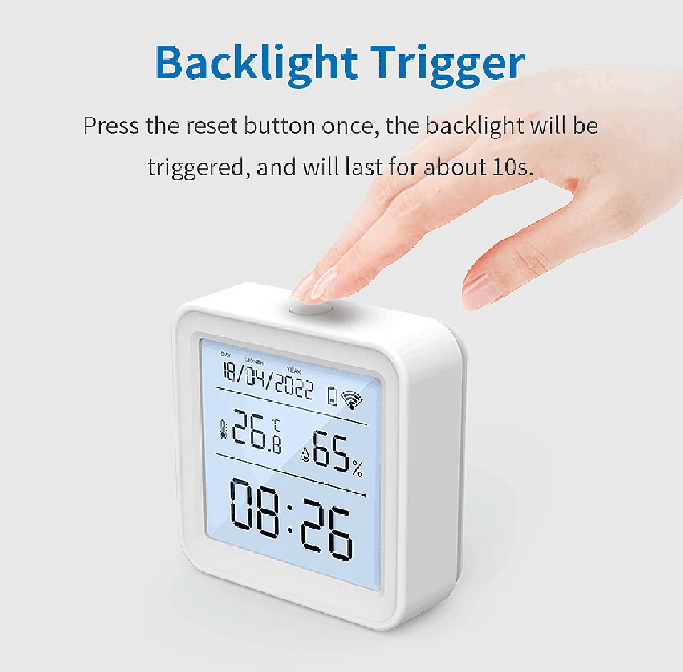 Zigbee or WiFi Temperature Humidity Sensor Tuya Smart Home Thermometer APP SmartLife Work With Alexa Google Assistant