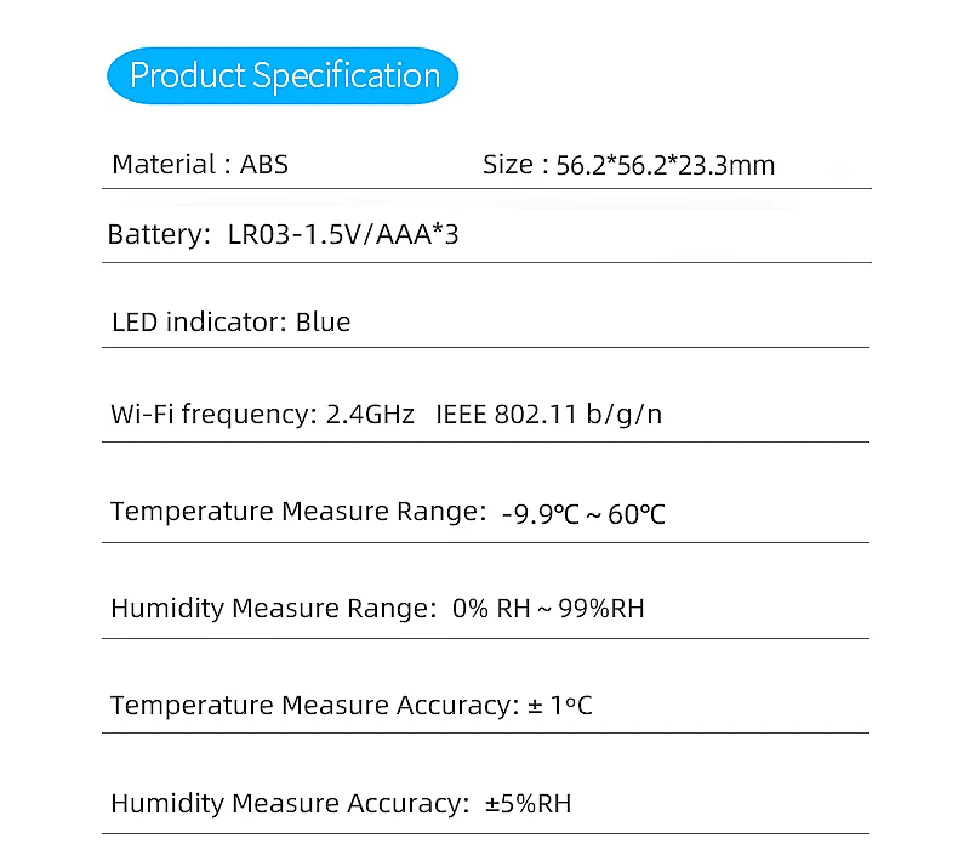 Zigbee or WiFi Temperature Humidity Sensor Tuya Smart Home Thermometer APP SmartLife Work With Alexa Google Assistant