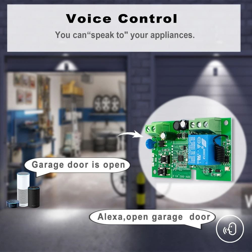 Ewelink WIFI Garage Door Opener Controller Smart Switch On Off Relay Module Gate Open Voice Control Alexa Google Home