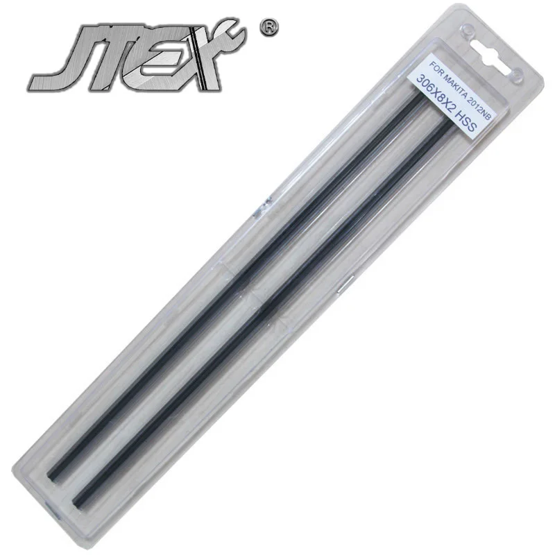 JTEX 306mm HSS Planer Blades 306x8x2 mm for Makita 2012NB, 2012 Planer Woodworking tool 2PCS