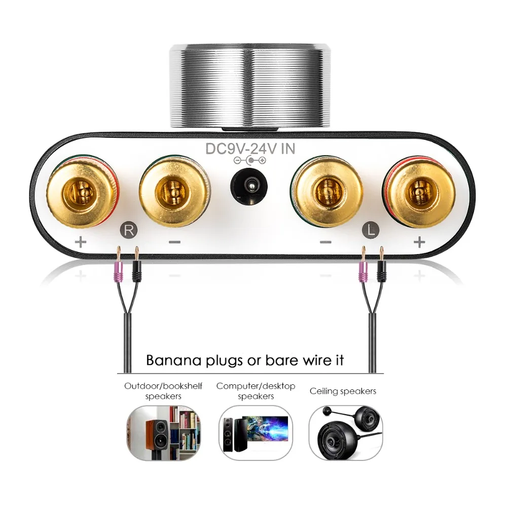 Woopker Digital Audio Amplifier HiFi Sound Amplifier TPA3116 Receiver Bluetooth 5.0 Car Mini Home Theater Sound System 50W*2