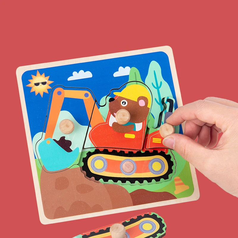 Baby Montessori Puzzles Wooden Toys for Children 1 2 3 Years Educational Learning Kids Games Child Birthday Gifts