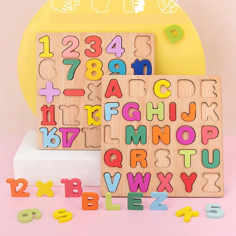 Baby Montessori Puzzles Wooden Toys for Children 1 2 3 Years Educational Learning Kids Games Child Birthday Gifts
