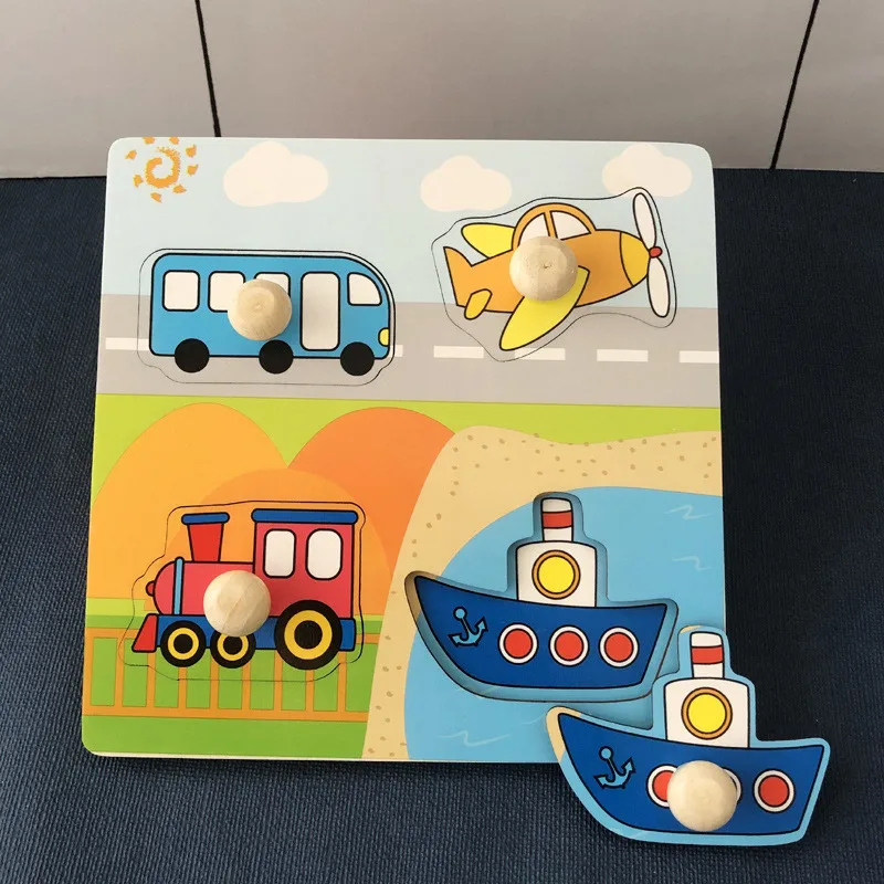 Baby Montessori Puzzles Wooden Toys for Children 1 2 3 Years Educational Learning Kids Games Child Birthday Gifts