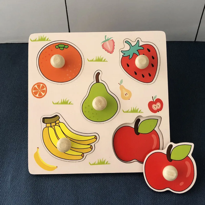Baby Montessori Puzzles Wooden Toys for Children 1 2 3 Years Educational Learning Kids Games Child Birthday Gifts