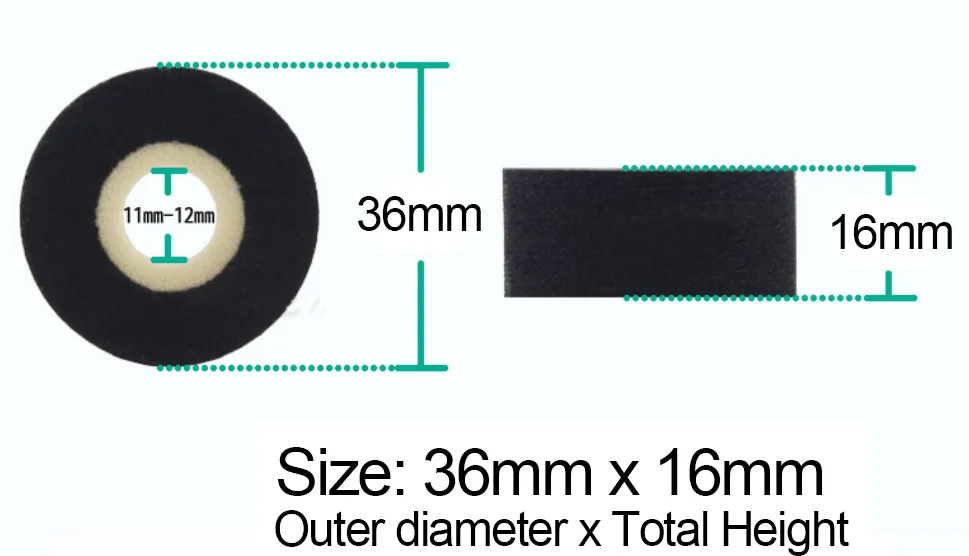 Black 36x16mm 36x32mm 36x36mm 36x40mm 36x35mm 40x40mm Hot Stamp Coder Ink Roll for MY380F DK1000 DK1100 Coding Sealing Machine