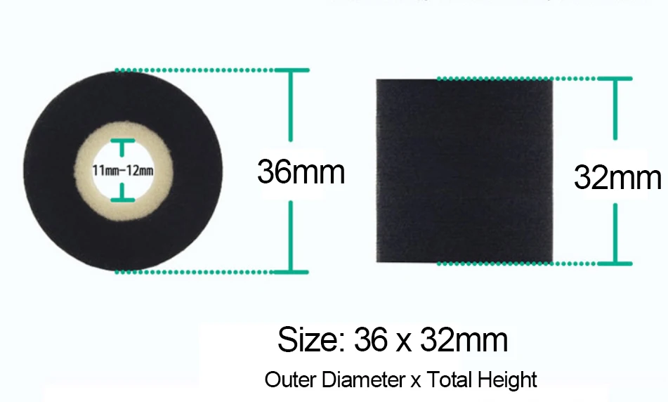 Black 36x16mm 36x32mm 36x36mm 36x40mm 36x35mm 40x40mm Hot Stamp Coder Ink Roll for MY380F DK1000 DK1100 Coding Sealing Machine