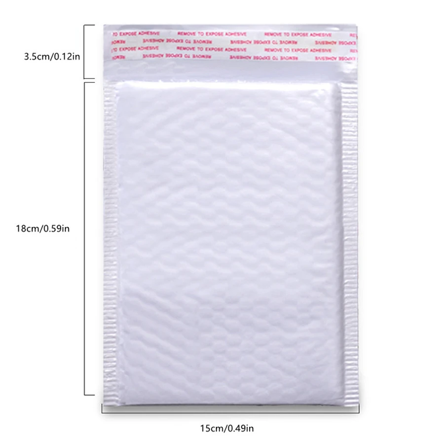 50pcs Pearlescent Film Waterproof Bubble Bag Packaging Express Bag White Foam Self Seal Pack Bag ShippingbagThickened Envelope