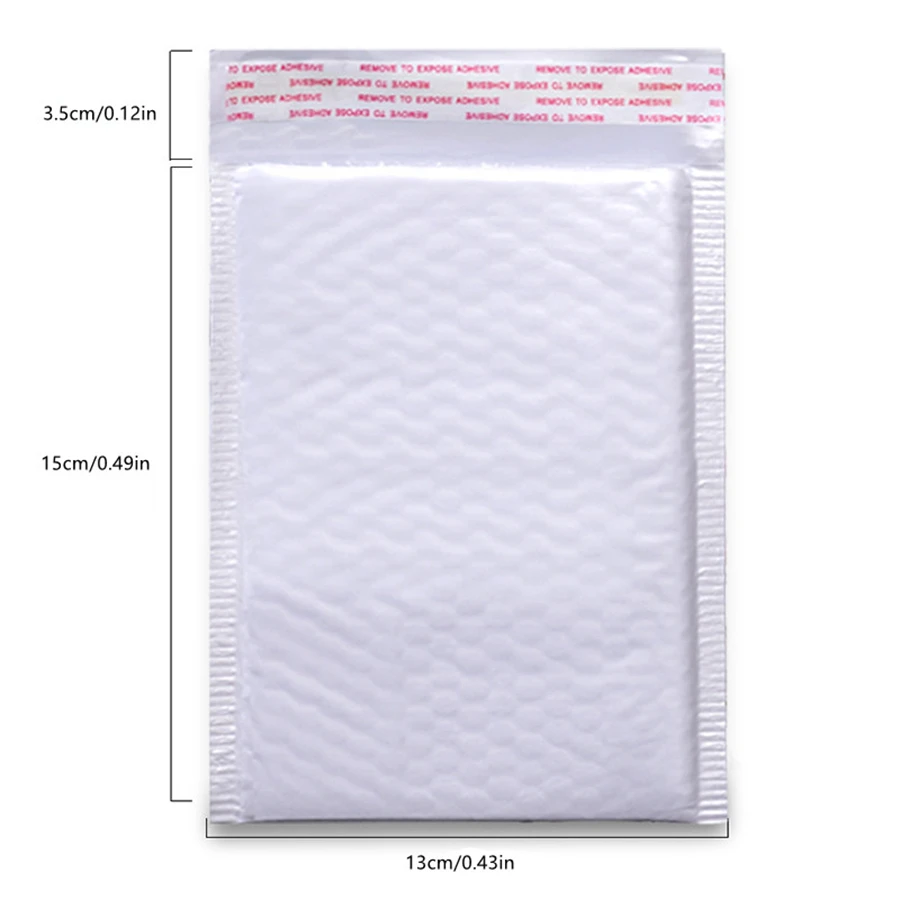 50pcs Pearlescent Film Waterproof Bubble Bag Packaging Express Bag White Foam Self Seal Pack Bag ShippingbagThickened Envelope
