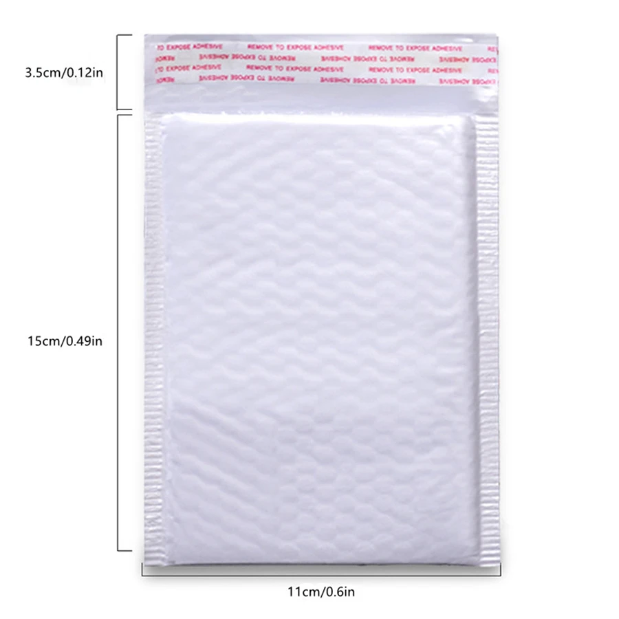 50pcs Pearlescent Film Waterproof Bubble Bag Packaging Express Bag White Foam Self Seal Pack Bag ShippingbagThickened Envelope