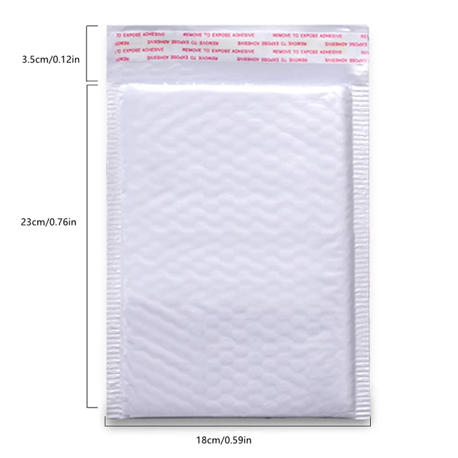 50pcs Pearlescent Film Waterproof Bubble Bag Packaging Express Bag White Foam Self Seal Pack Bag ShippingbagThickened Envelope