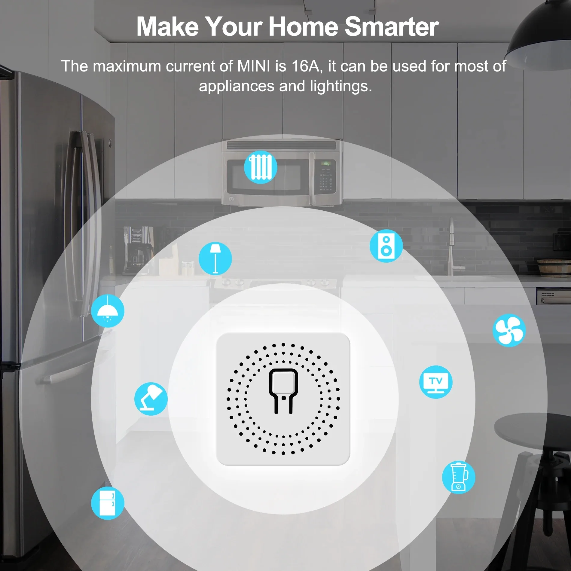 Works With Tuya APP 16A WiFi Smart Switch Module 2-way Control Mini Switch Breaker Smart Life Work With Alexa Google Alice
